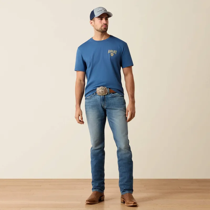 Ariat Lone Longhorn T-Shirt in Grisalle-2