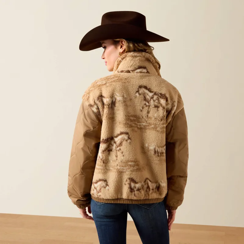 Ariat Sherpa Blocked Jacket in Wild Horses/Tigers Eye-1