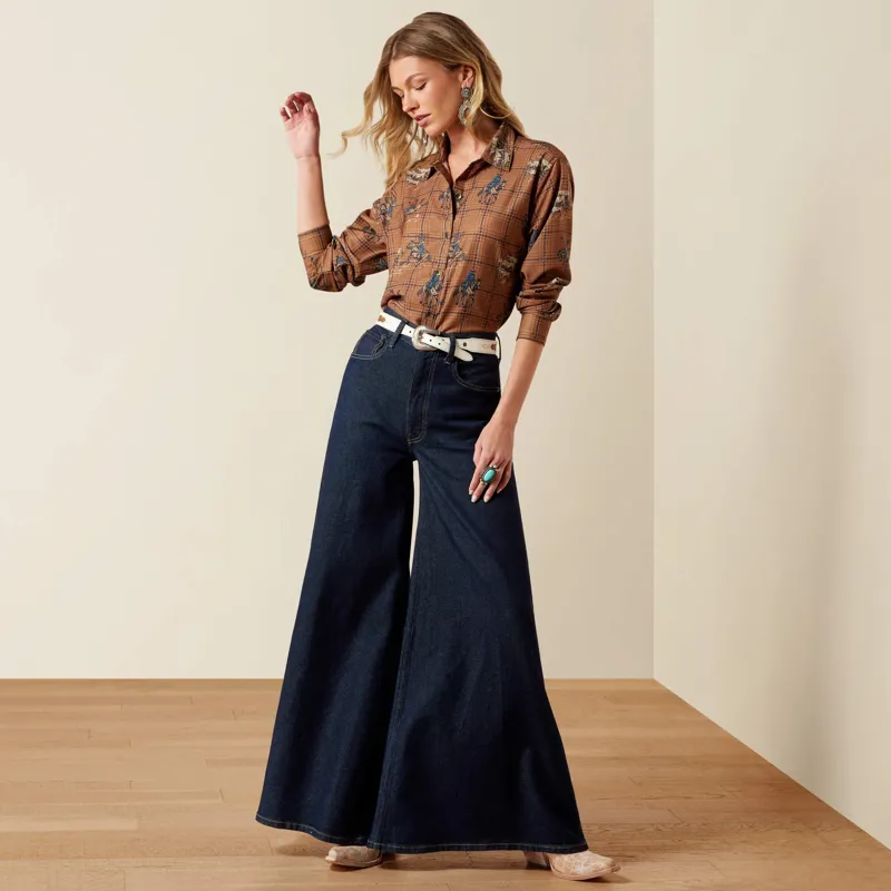 Ariat Homestyle Western Shirt Glen Plaid in Rodeo-4