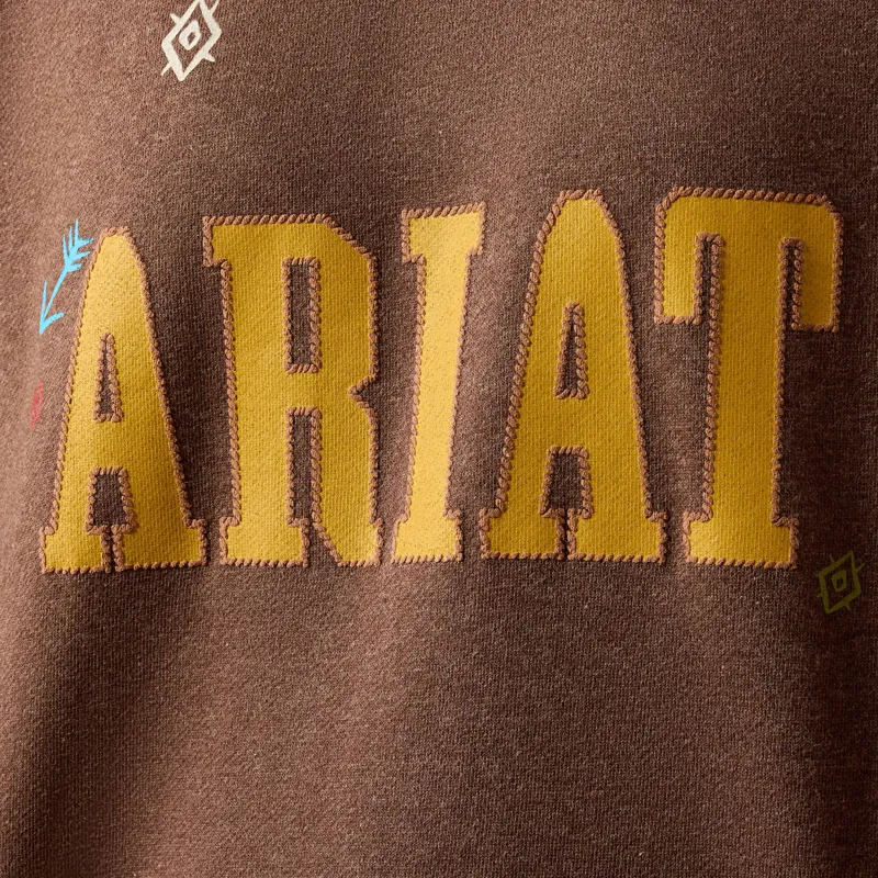 Ariat Essential Crew Sweatshirt in Chicory Coffee Heather-5