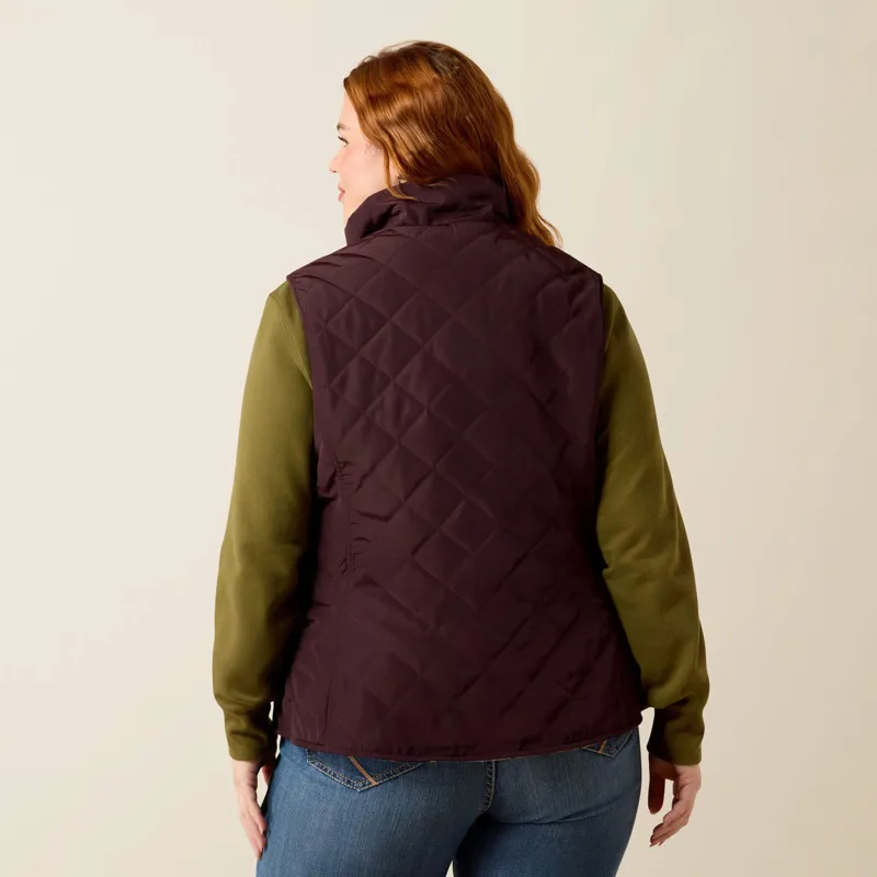 Ariat Dilon 2.0 Reversible Insulated Vest in Choc/Plum/Lakeside-4