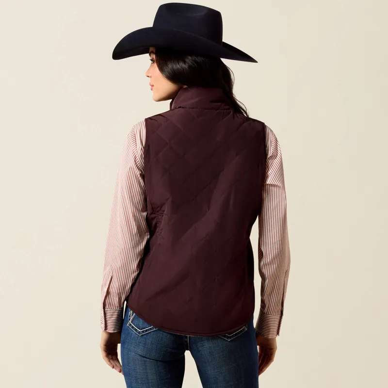 Ariat Dilon 2.0 Reversible Insulated Vest in Choc/Plum/Lakeside-2