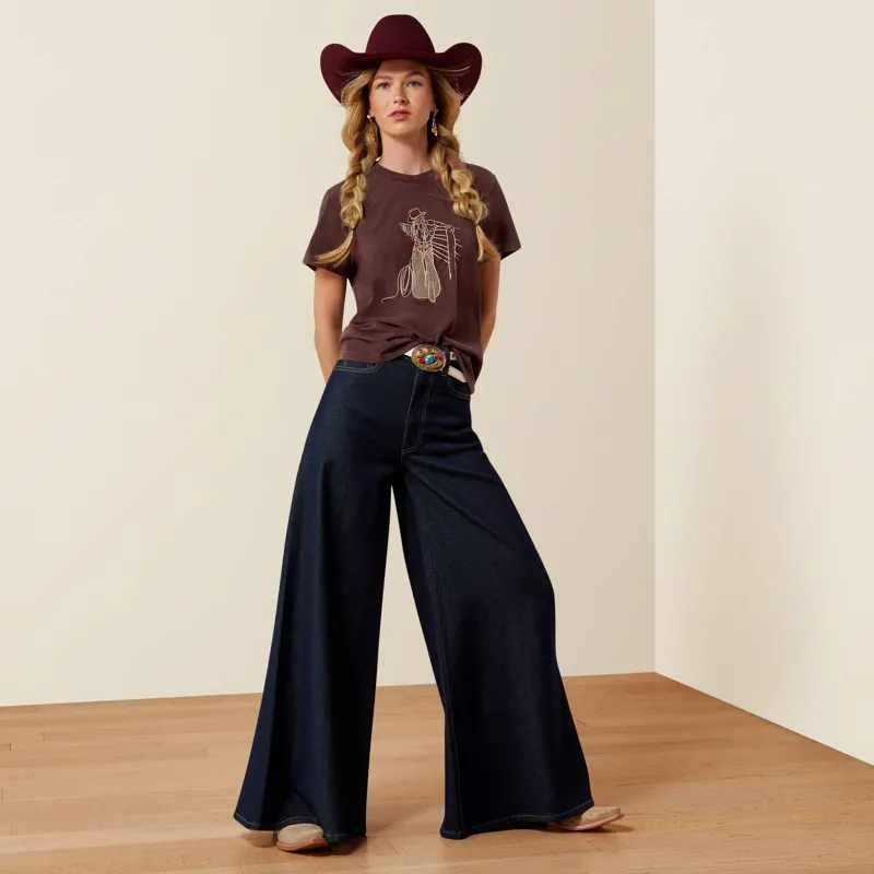 Ariat Rebel With A Cause T-Shirt in Choc/Plum-2