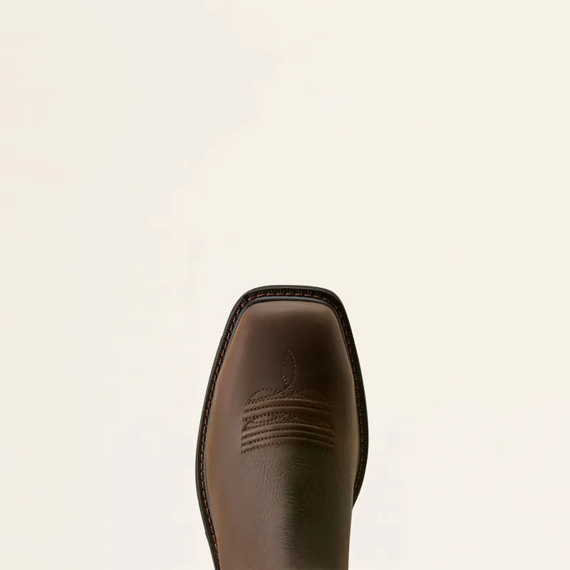Ariat Ground Rancher Chelsea Wide Square Toe Steel Toe Work Boot in Dark Brown-3