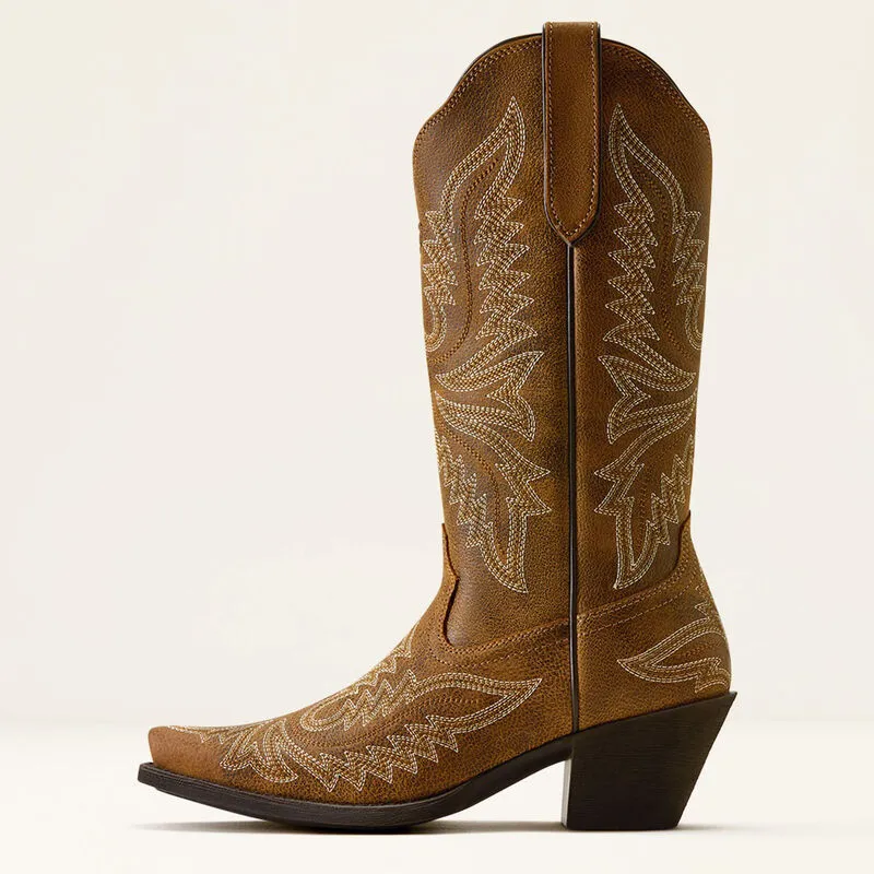 Ariat Round Up Collins Western Boot in Brown Bomber-1