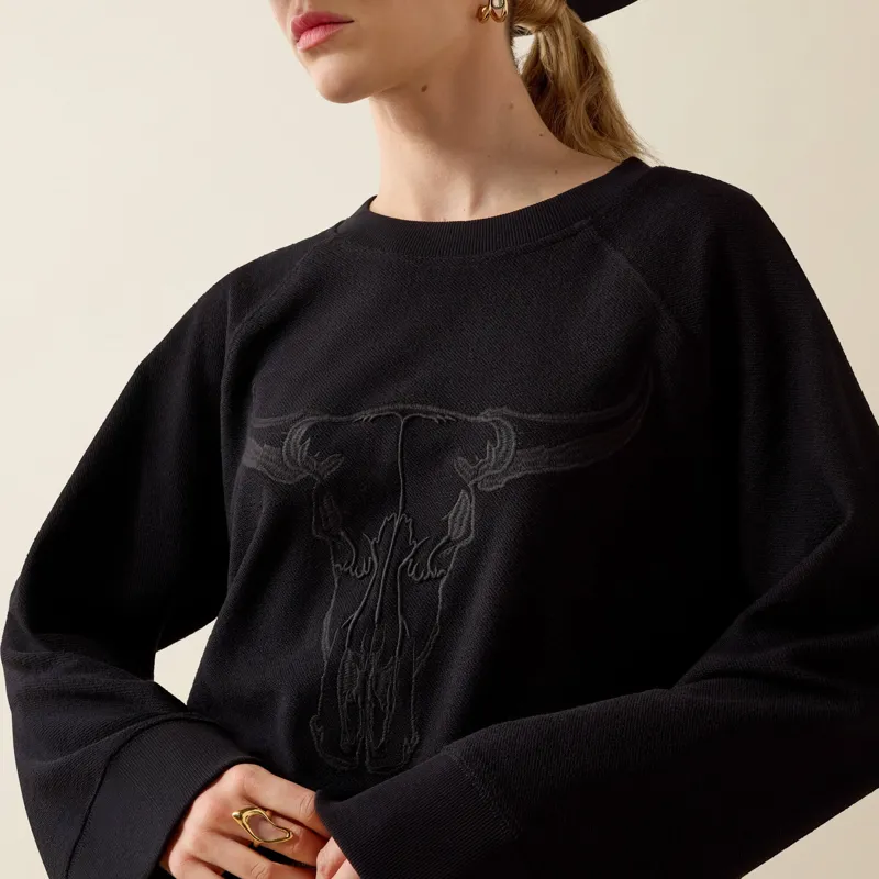 Ariat Steer Statement Sweatshirt in Black-3