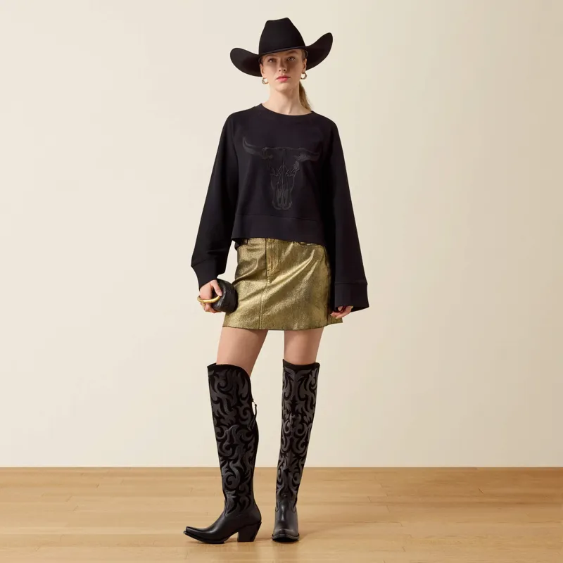 Ariat Steer Statement Sweatshirt in Black-2