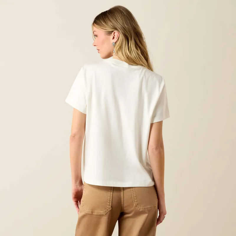 Ariat Cowgirls Don't Cry T-Shirt in Coconut Milk-2