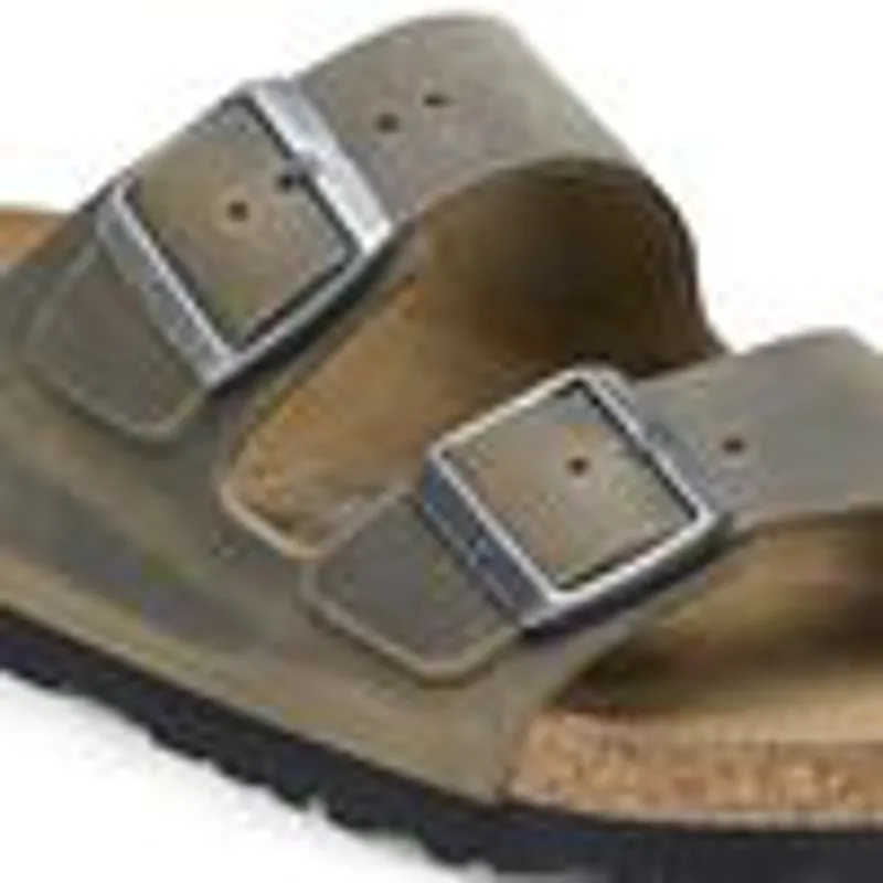 Birkenstock Men's Arizona Oiled Leather Sandals Faded Khaki-2