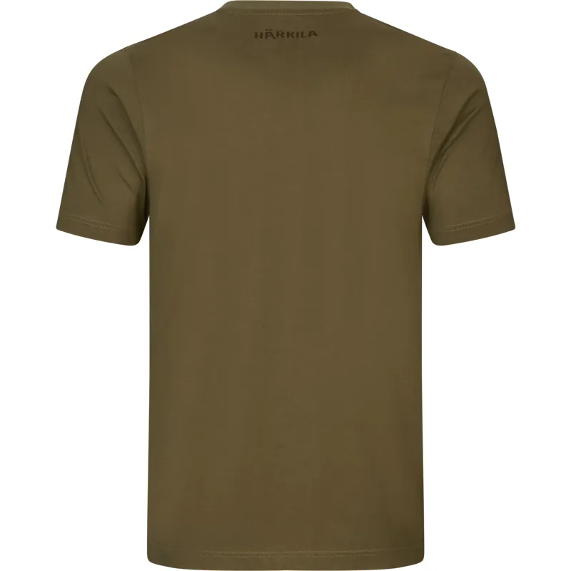 Harkila H-Logo Short Sleeve T-Shirt Dark Olive-1