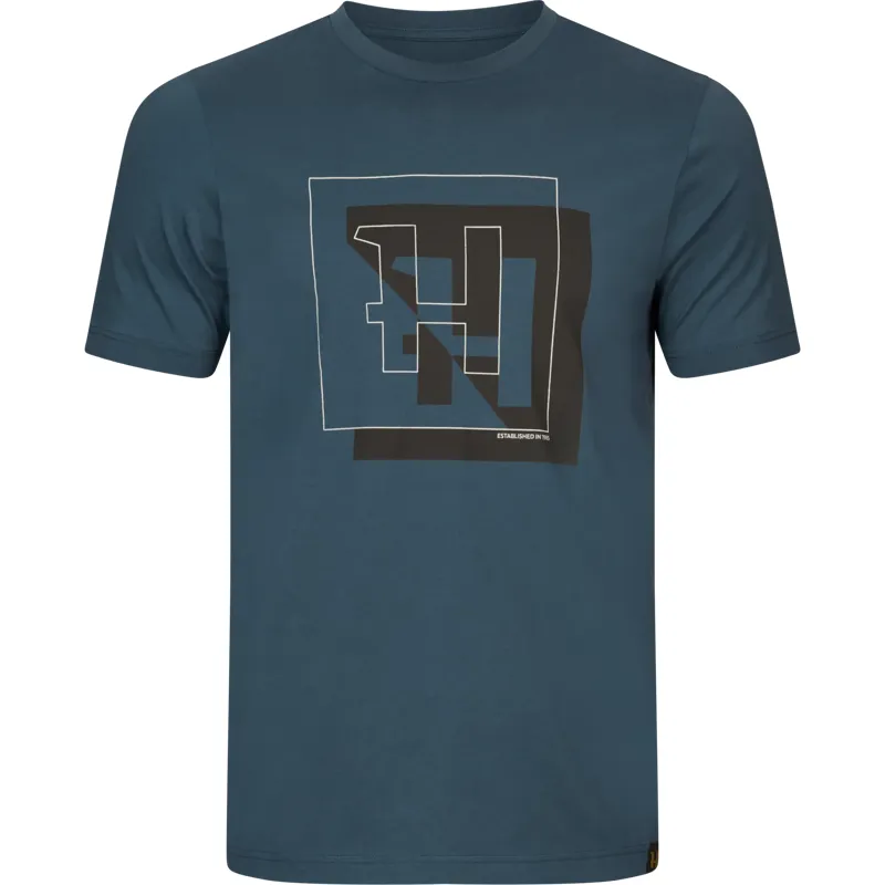 Harkila H-Logo Short Sleeve T-Shirt Sea Blue