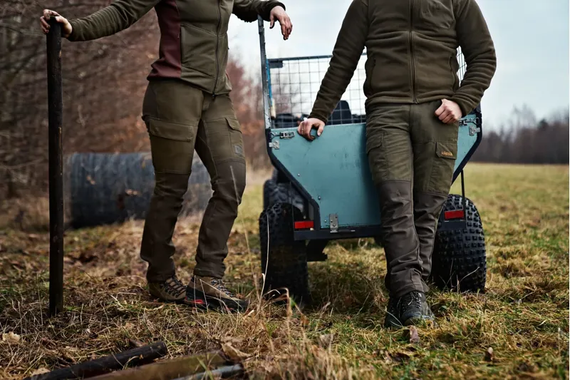 Harkila Scandinavian Trousers in Dark Olive/Willow Green-2