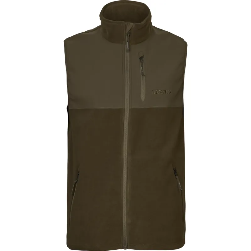 Harkila Fjell Fleece Waistcoat Hunting Green/Willow Green