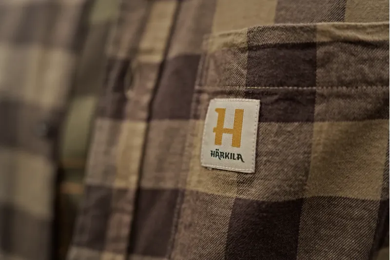 Harkila Mens Scandinavian Long Sleeve Shirt Antique Bronze Check-4