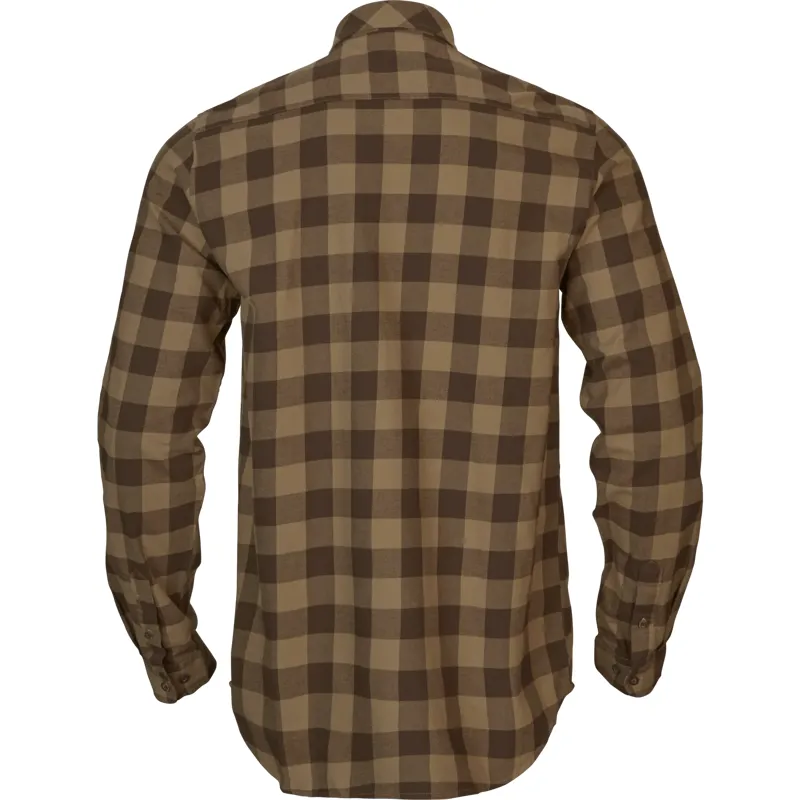 Harkila Mens Scandinavian Long Sleeve Shirt Antique Bronze Check-1