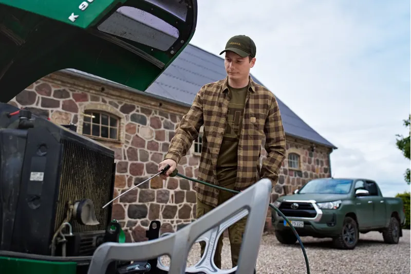 Harkila Mens Scandinavian Long Sleeve Shirt Antique Bronze Check-6