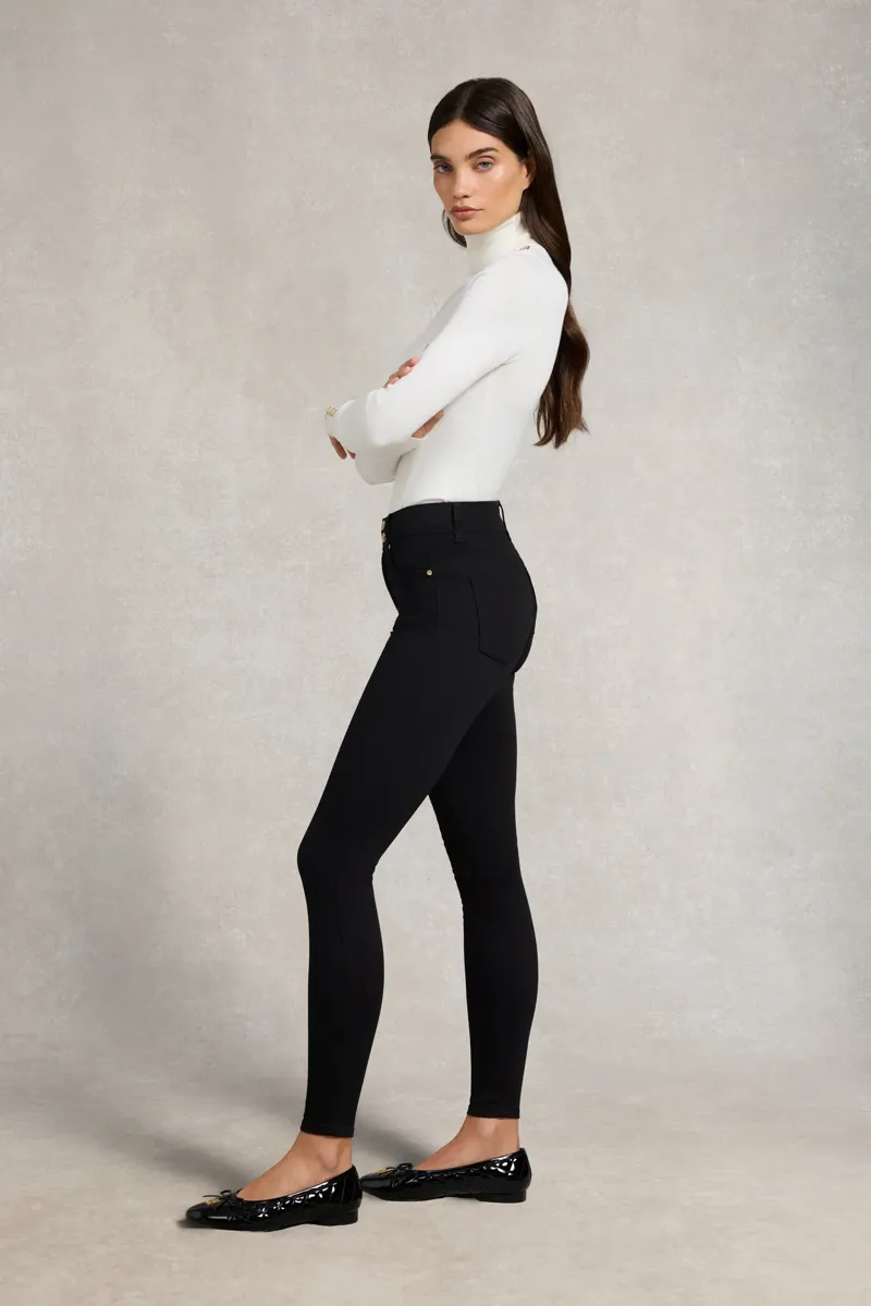 Holland Cooper Contour Skinny Jeans in Black-4
