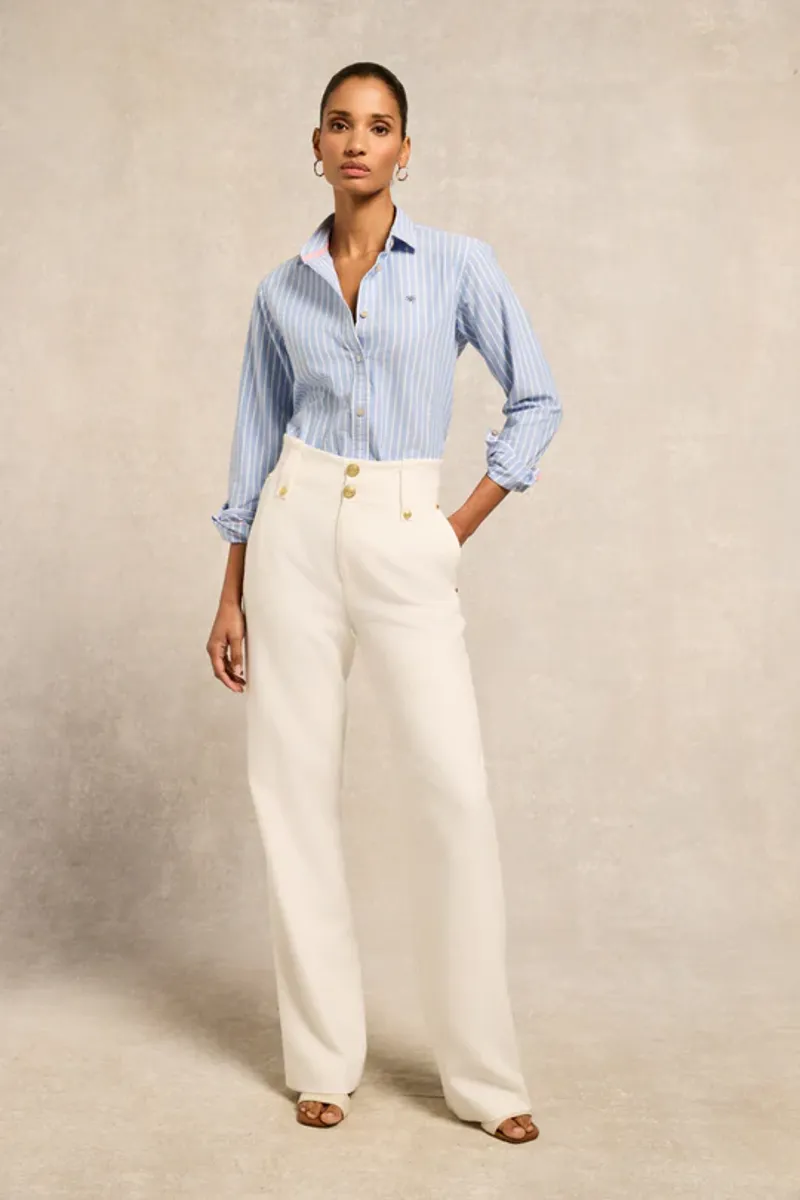 Holland Cooper Oxford Shirt Sky Blue Stripe-4