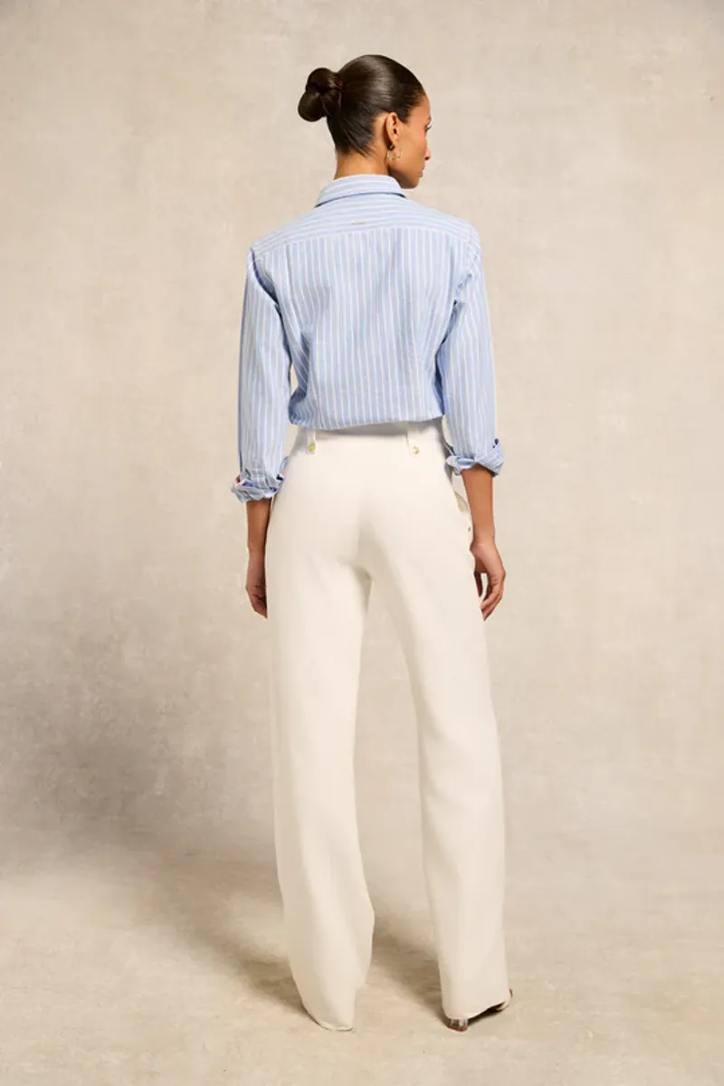 Holland Cooper Oxford Shirt Sky Blue Stripe-5