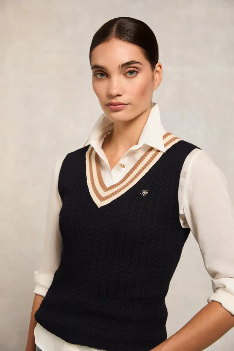 Holland Cooper Zoe Sleeveless Tank Ink Navy-4