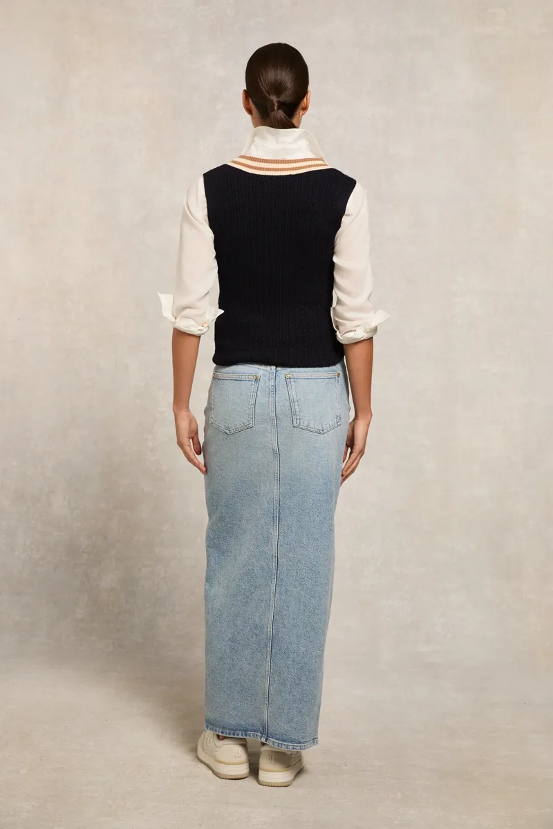 Holland Cooper Zoe Sleeveless Tank Ink Navy-3