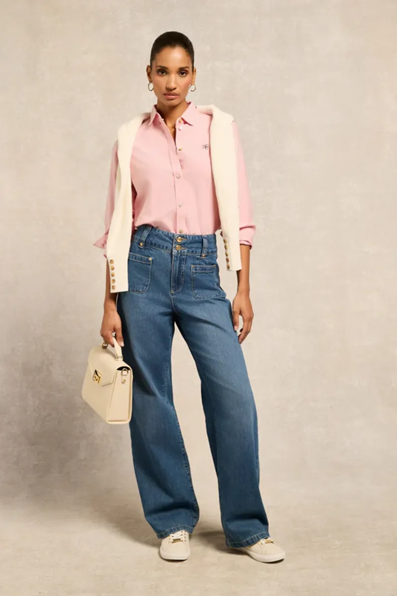 Holland Cooper Oxford Shirt Pink-5