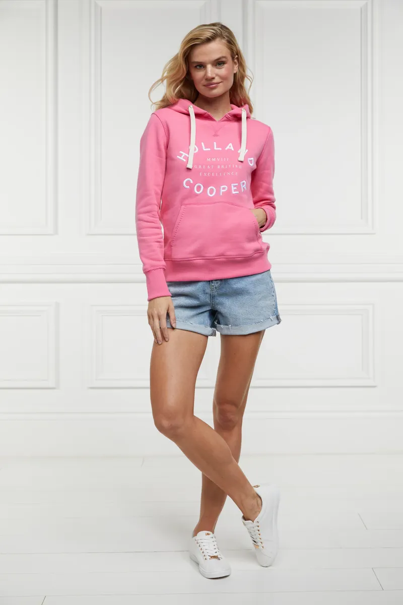 Holland Cooper Varsity Hoodie Peony Pink-3