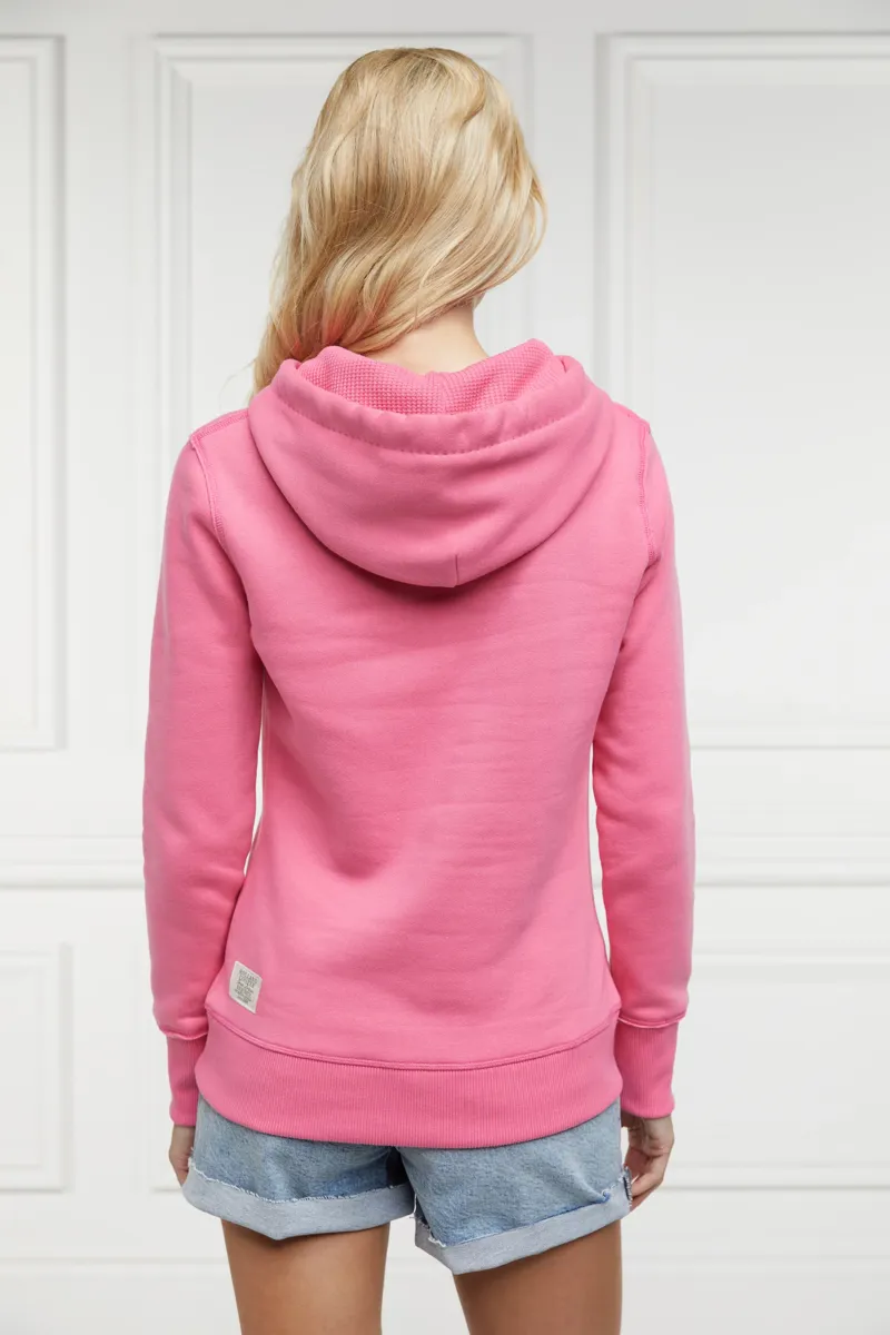 Holland Cooper Varsity Hoodie Peony Pink-4