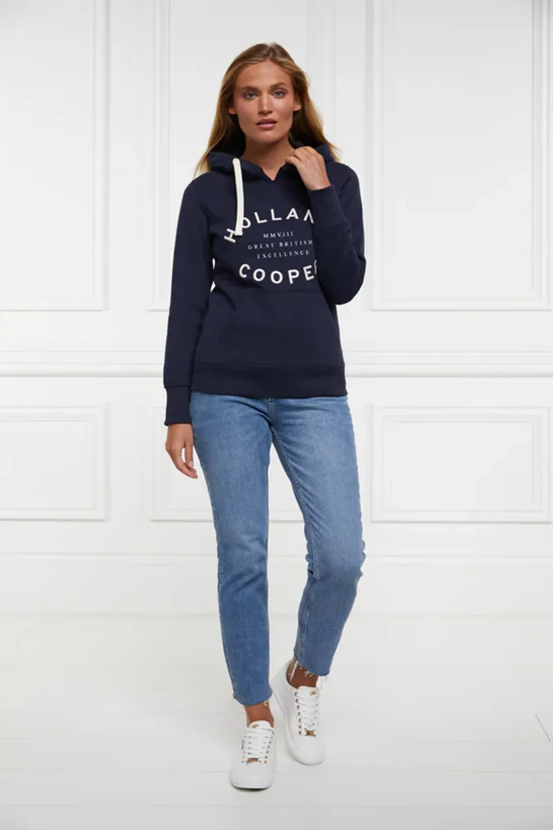 Holland Cooper Varsity Hoodie Ink Navy-1