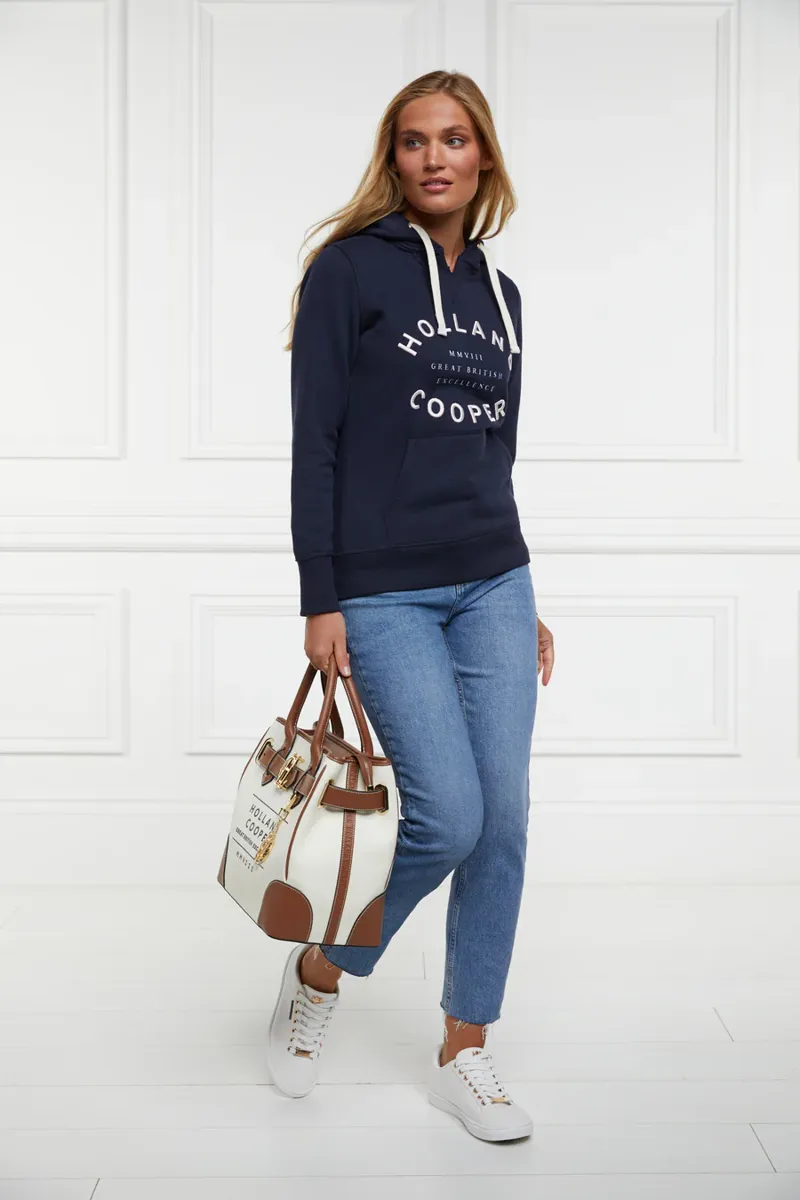 Holland Cooper Varsity Hoodie Ink Navy-3