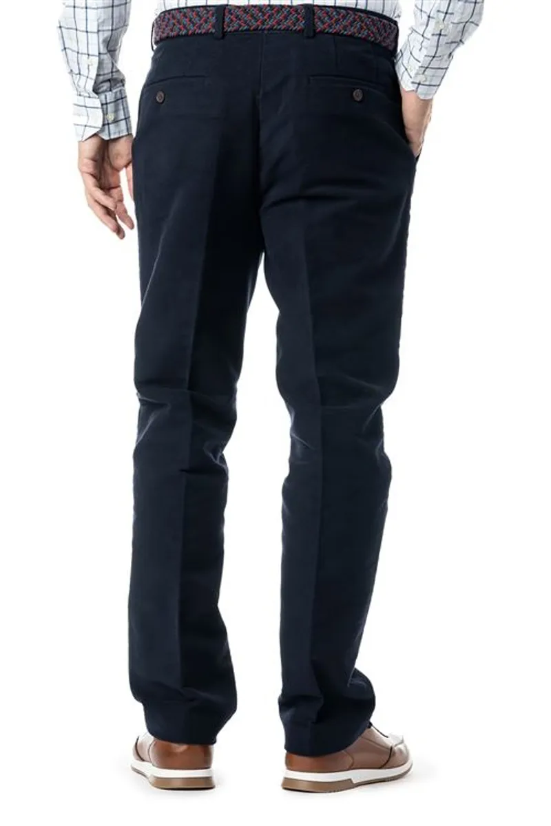 Gurteen Epsom Moleskin Trouser in Navy-2