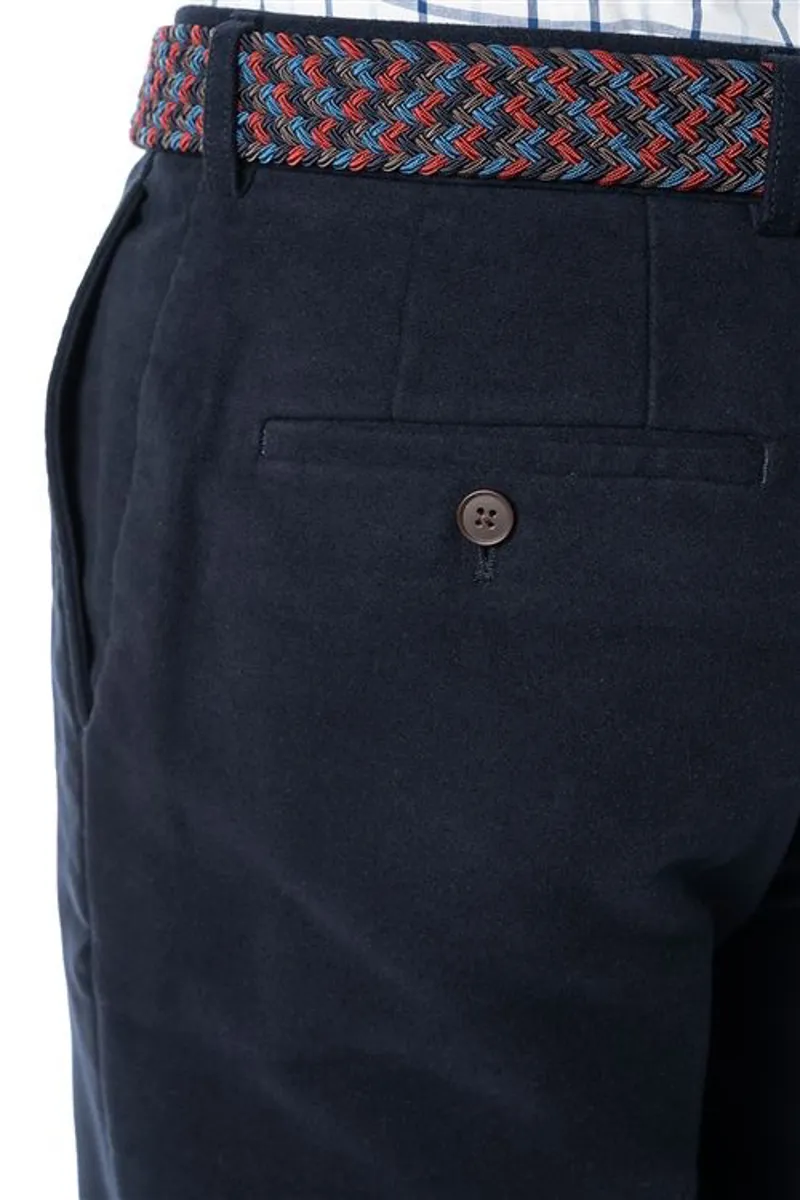 Gurteen Epsom Moleskin Trouser in Navy-1
