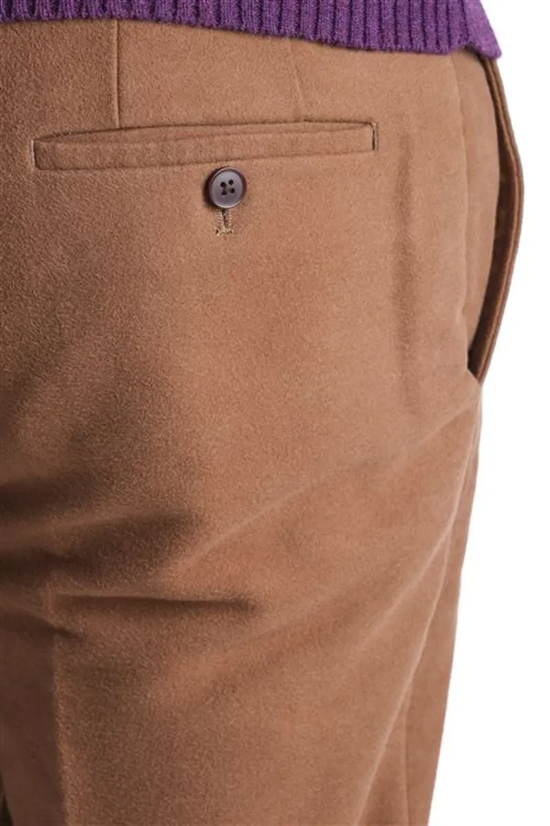 Gurteen Epsom Moleskin Trouser in Camel-1