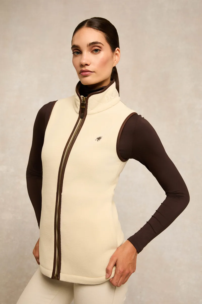 Holland Cooper Country Fleece Gilet Cream-5