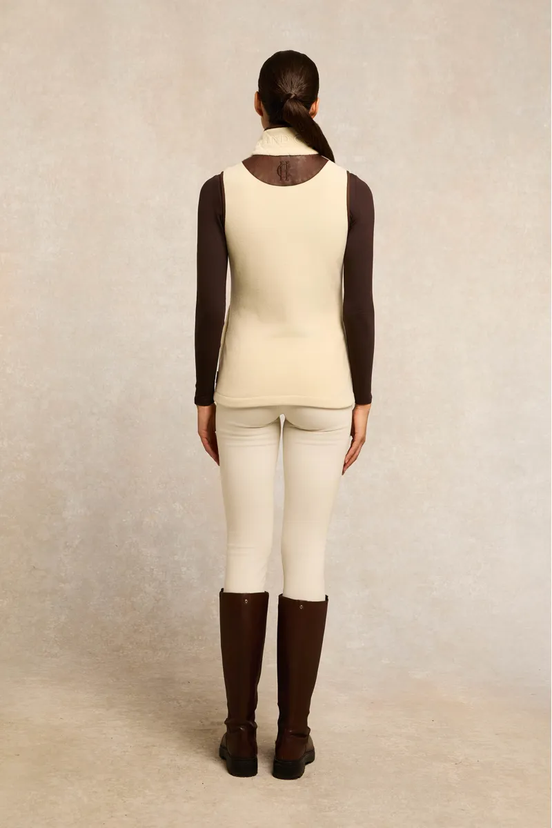 Holland Cooper Country Fleece Gilet Cream-6