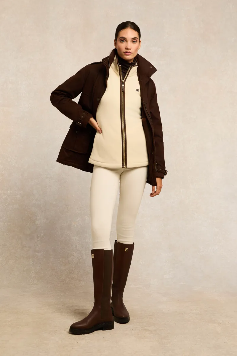 Holland Cooper Country Fleece Gilet Cream-7