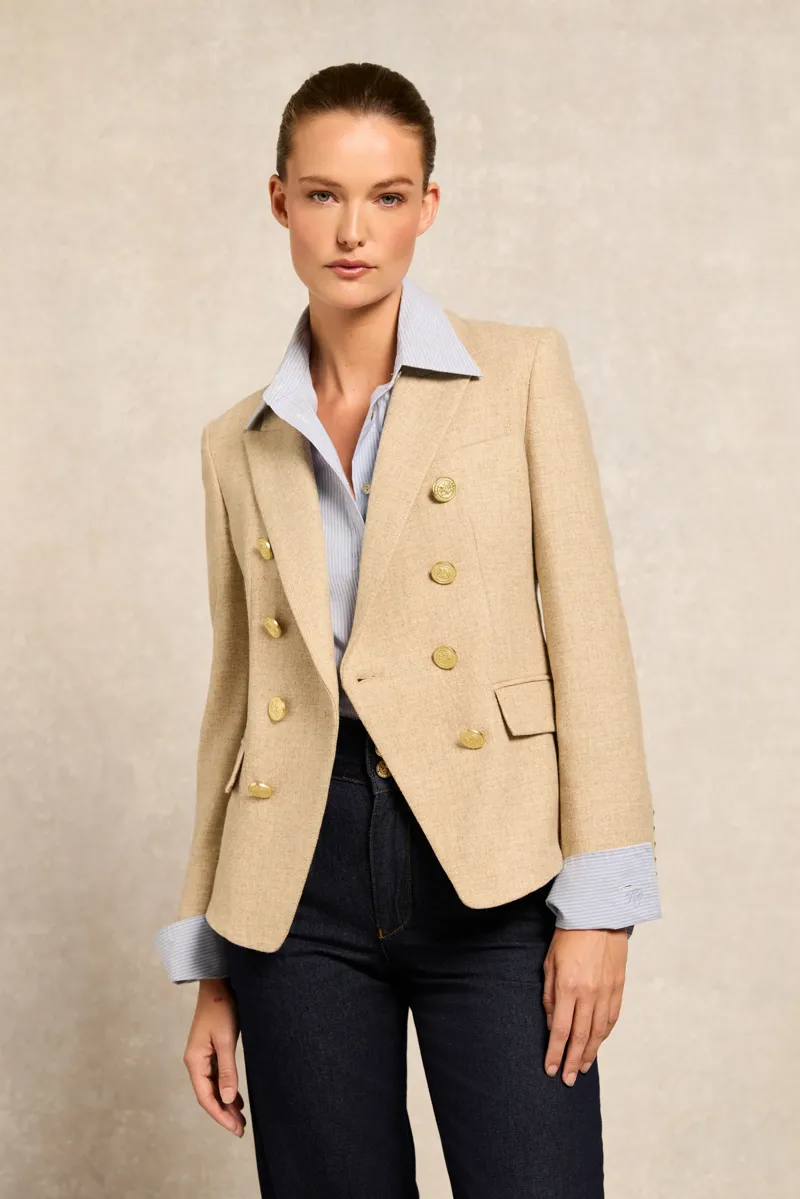 Holland Cooper Knightsbridge Blazer Oatmeal-1