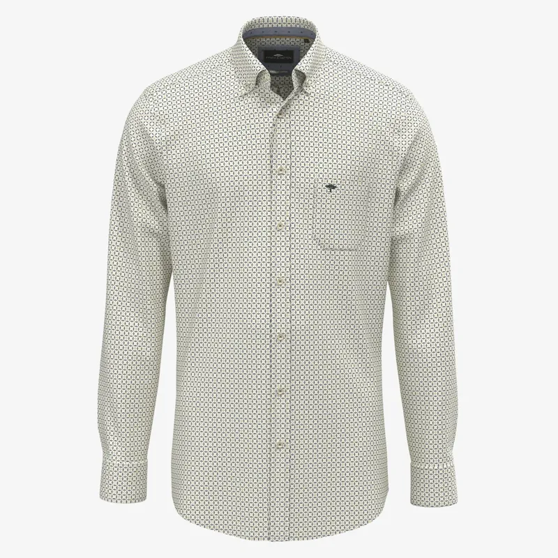 Fynch-Hatton Tree Print Button Down Shirt in Amber