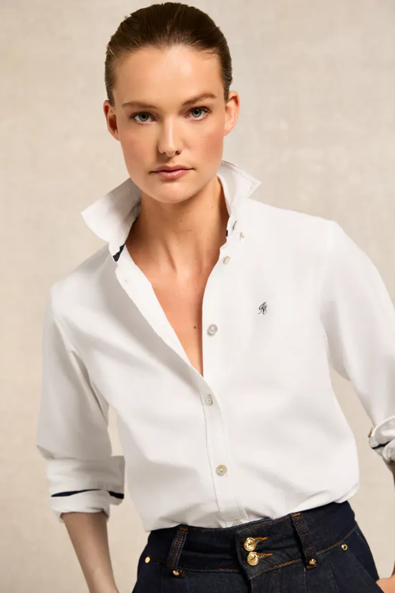 Holland Cooper Oxford Shirt White-6