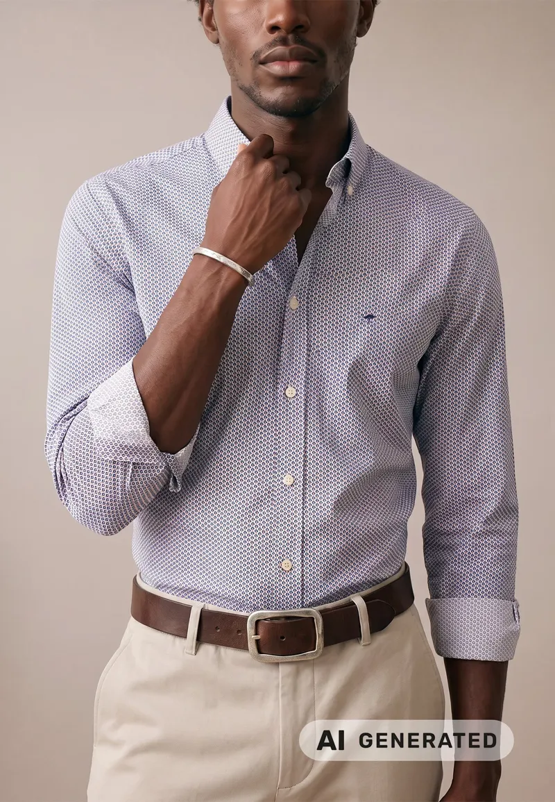 Fynch-Hatton Graphic Flower Cotton Shirt in Floral-2