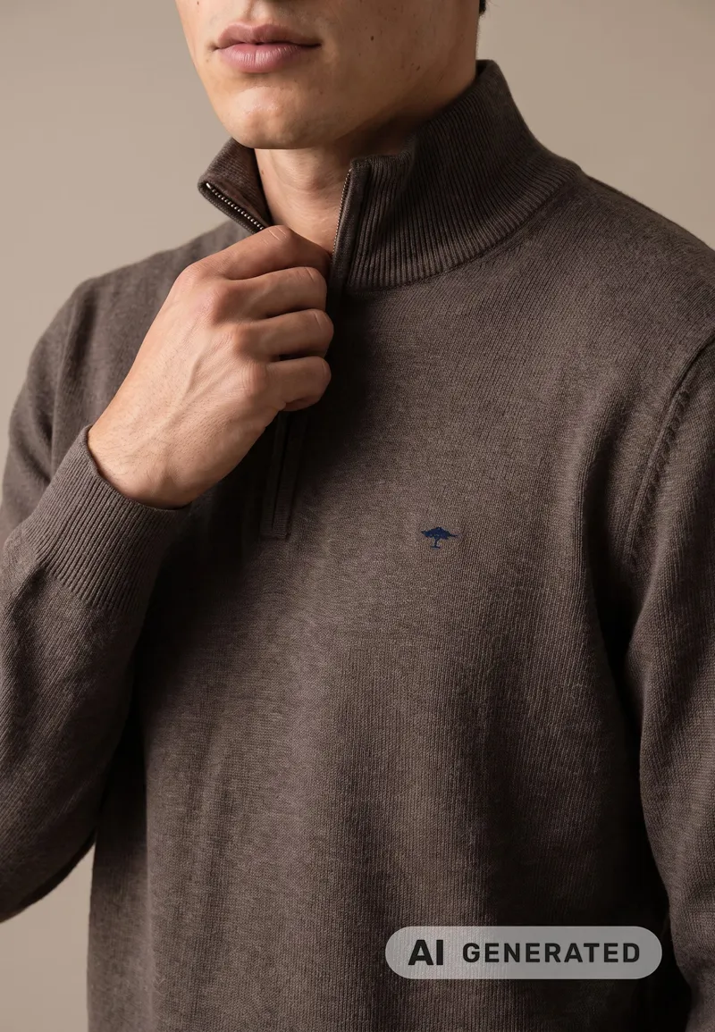 Fynch-Hatton Troyer Zip Superfine in Dark Chocolate-1