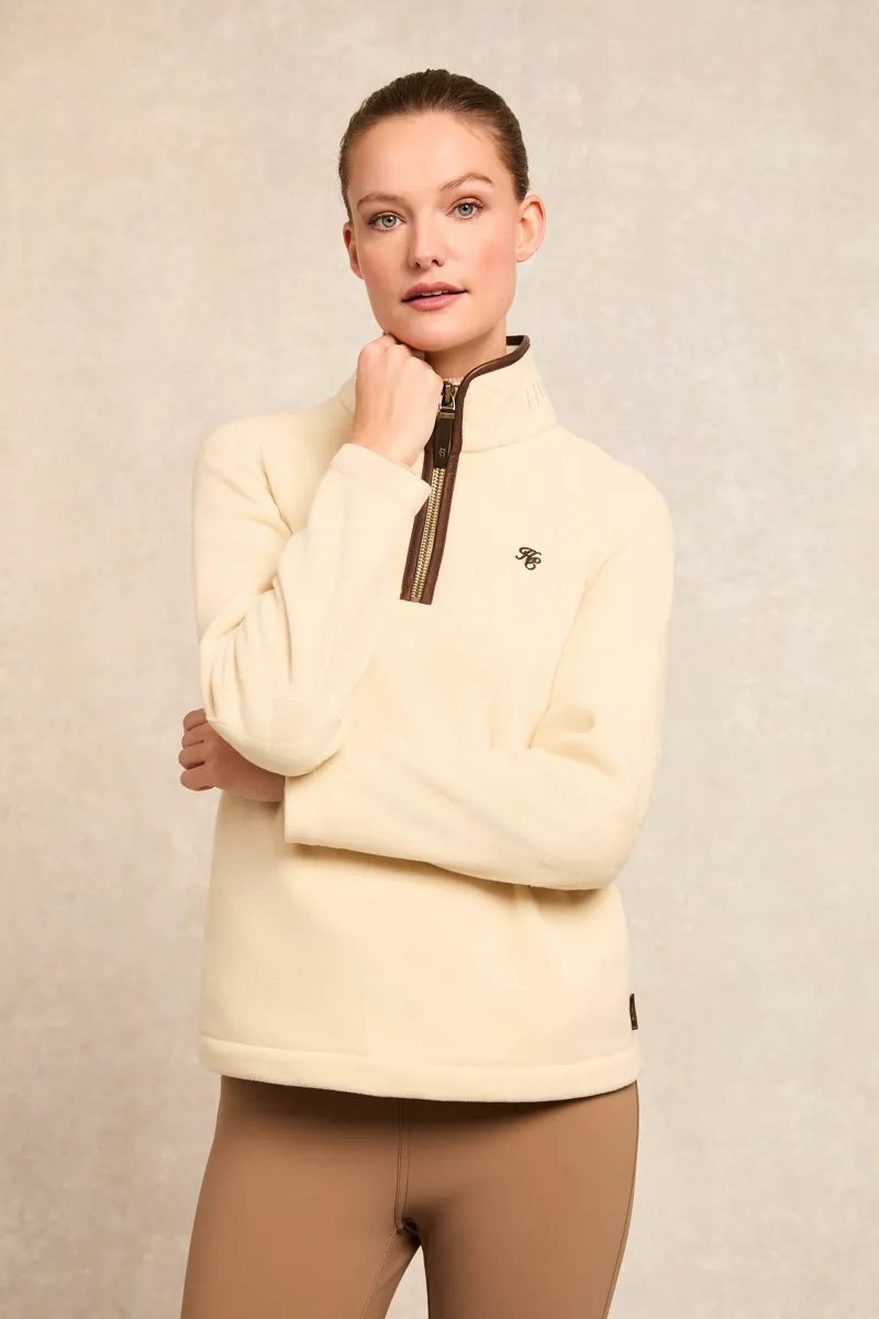Holland Cooper Country Fleece Half Zip Cream-3