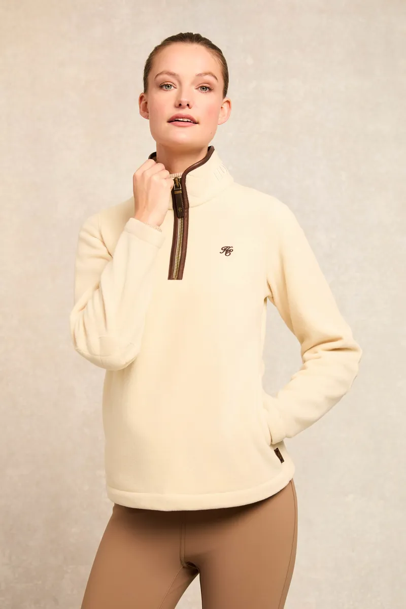Holland Cooper Country Fleece Half Zip Cream-4