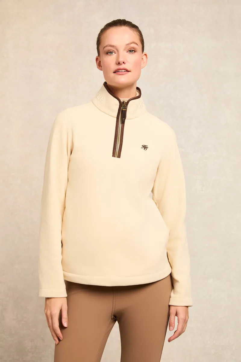 Holland Cooper Country Fleece Half Zip Cream-5