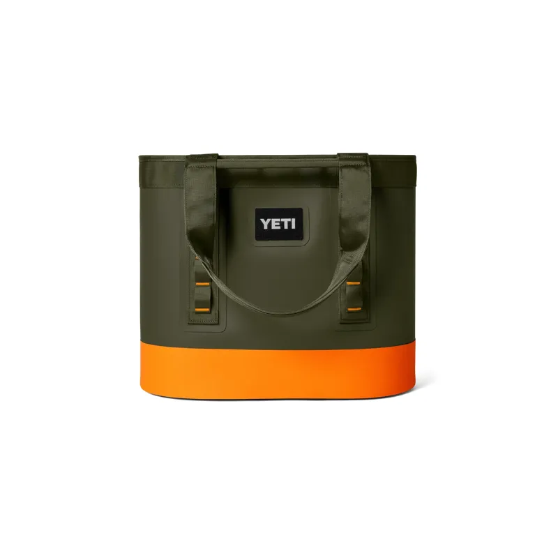 Yeti Camino Carryall 35 2.0 Tote Bag in Olive/King Crab Orange-1