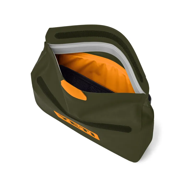 Yeti Sidekick Dry 3L Waterproof Gear Case in Olive/King Crab Orange-2