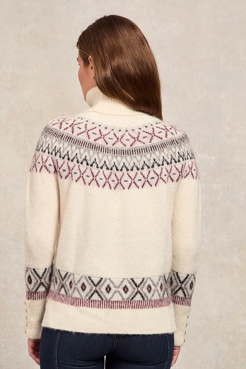 Holland Cooper Fairisle Knit in Cream-5