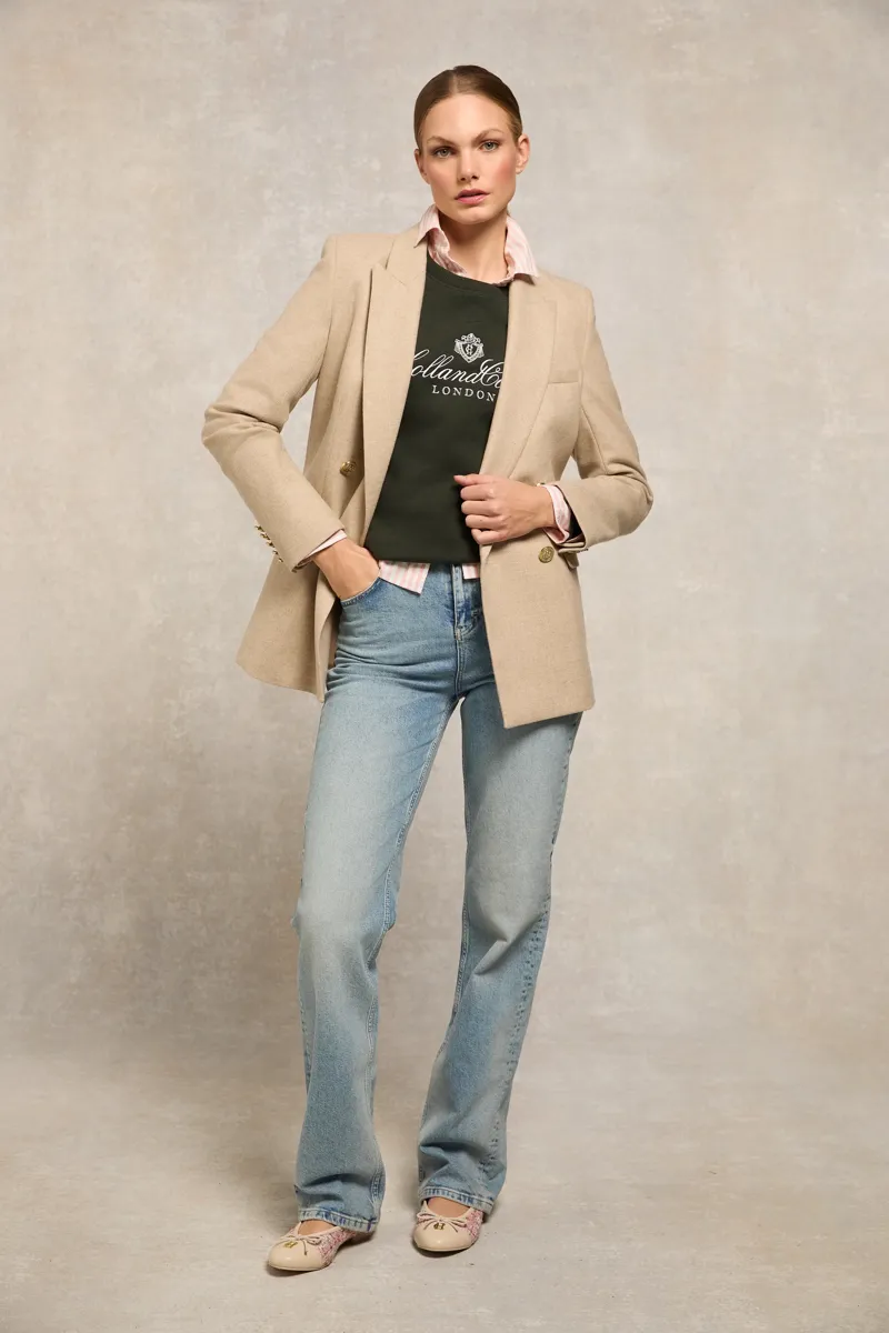 Holland Cooper Script Crew Sweat Racing Green-2