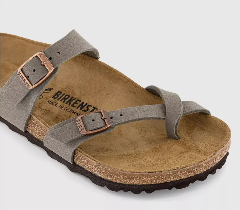 Birkenstock Ladies Mayari Birko Flor Sandals Stone-3