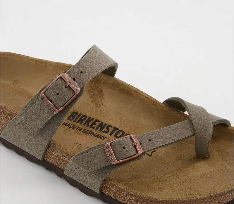 Birkenstock Ladies Mayari Birko Flor Sandals Stone-4